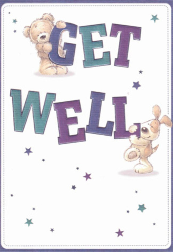 Here in Leyton, this get well card shines as a small beacon of optimism, every detail crafted to offer real comfort and positivity. At the heart of the card, a charming bear-his soft, textured fur illustrated with gentle strokes-settles comfortably above the bold, reassuring word 'GET.' Below him, a pup with velvety floppy ears anchors the scene atop 'WELL,' his bright, supportive gaze full of encouragement. The oversized typography glows in lively shades of indigo and teal, colours evoking the freshness and vitality of flower stalls along Francis Road. Scatterings of star-shaped flourishes, painted in cool blues and bright purples, float across the smooth white card, offering a sense of celebratory hope reminiscent of new blooms in Leyton's community gardens. The entire composition exudes a sense of lightness and possibility, like the first warm rays filtering into a Leyton living room on a hopeful morning. The palpable textures and gentle energy mirror the careful approach of a local Leyton florist selecting every stem and petal for a bouquet meant to heal. This card, thoughtfully paired with a bouquet delivered by Flowers Leyton, wraps the recipient in heartfelt care and celebrates the genuine neighbourly kindness that flourishes in Leyton.